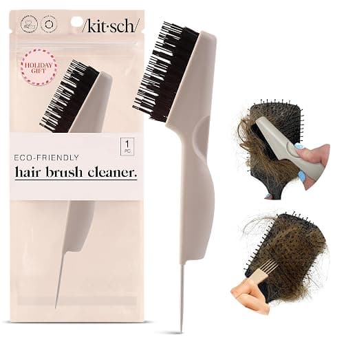 Kitsch Hair Brush Cleaner Tool | Double-Sided 2-in-1 Brush Cleaner for Hair Brushes & Combs | Eco-Friendly Cleaning Tool with Pick & Bristles, Perfect Gifts for Women | Hair Stylist Essentials - Image 1