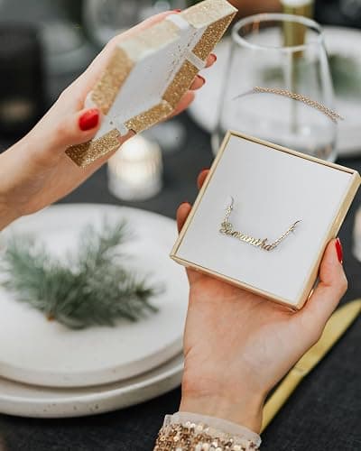 Name Necklace Personalized - Custom Name Necklace for Women in Sterling Silver or Gold-plated - Customized Nameplate Jewelry - Customizable Necklace with Name - Perfect Personalized Gift for Her thumbnail 9