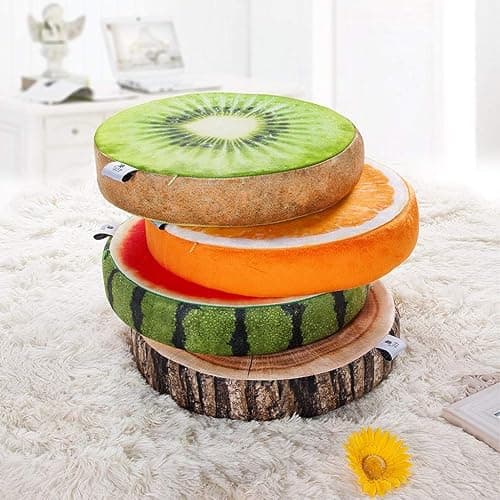 HYSEAS Decorative Round Throw Pillow, 3D Digital Print Comfortable Kids Funny Cute Wood Log Pillow Circle Seating Floor Cushion for Home, Couch, Sofa, Bedroom, Living Room Decor, Stump, 2 Pack thumbnail 8