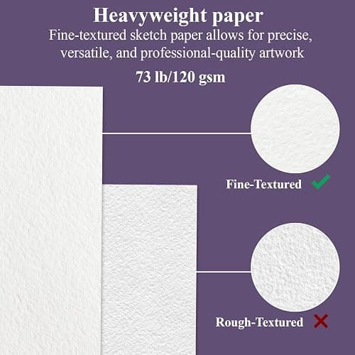 Purple Sketch Book for Women - 9"x12" Girls Sketchbook, 100 Sheets (73lb/120gsm) Drawing Paper for Kids, Art Supplies for Girls Ages 8-12, Beginners, and Adults, Mothers Day Gifts,1-Pack. thumbnail 3
