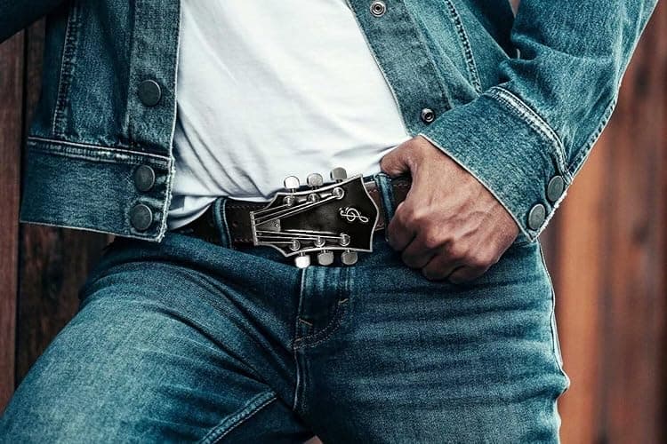 Moranse Western Cowboy Belt Buckles With Music Lover Guitarist Design thumbnail 3