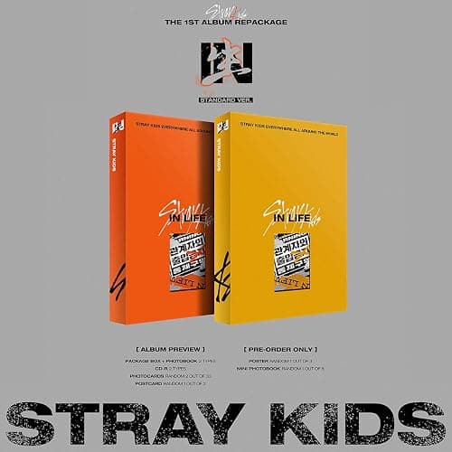 STRAY KIDS 1st Repackage Album - IN生 (IN LIFE) [ A type. ] CD + Photobook + Photocards + Postcard + FREE GIFT thumbnail 2