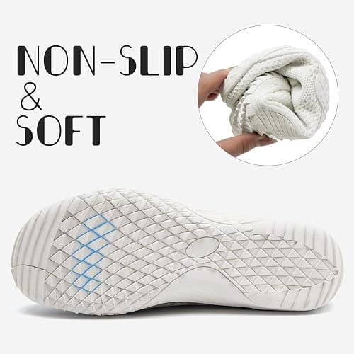RJYWGS Barefoot Shoes Women Tennis Slip On Sneakers for Women Gym Running Zero Drop Workout Trail Minimalist Shoes - 9.5 - White thumbnail 5