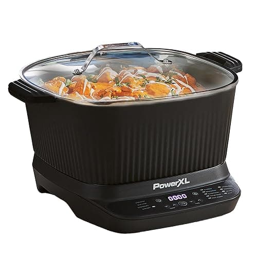 STIRMAX DELUXE 7.5 Quart Digital Multi-Cooker with Automatic Paddle to Stir and Shred, 9 in 1 programmable presets to Sauté, Sear, and Brown Food Before Simmering – Accessories, Skillet, & Cookbook thumbnail 3