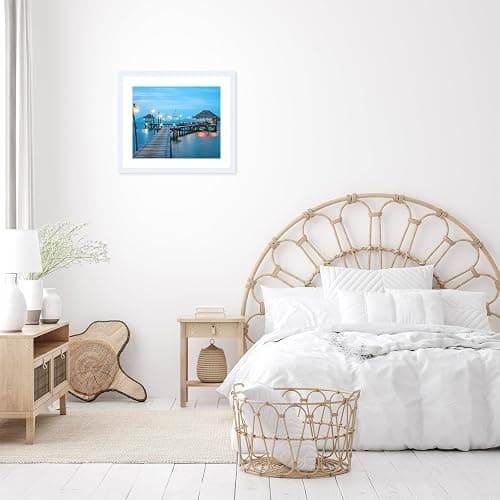 JCJMY 20x25 Picture Frame with 16x20 Mat, Display Photo 16x20 with Mat or 20 x 25 Without Mat, Wall Hanging Large 20 by 25 Poster Frame with Plexiglass, White thumbnail 6