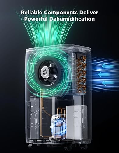 GoveeLife Dehumidifier for Home 4,500 Sq.Ft, 50 to 137 Pint Smart Auto Humidity Control, Drain Hose, 2.0Gal Bucket, Compressor Dehumidifiers for Basement with Auto Shut Off, Bathroom, Bedroom, Garage thumbnail 3