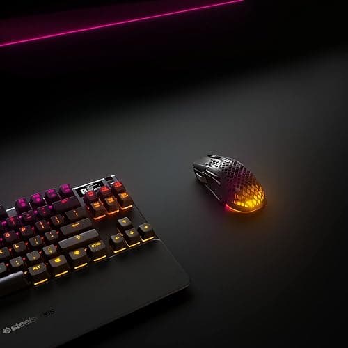 SteelSeries Aerox 5 Wireless - Souris gaming perforée RGB - Design ultra-léger et étanche - 9 boutons - Bluetooth/2.4 GHz - Capteur optique TrueMove Air 18K DPI thumbnail 12