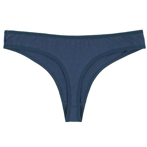 ELACUCOS 6 Pack Women's Thongs Cotton Breathable Panties Bikini Underwear thumbnail 4