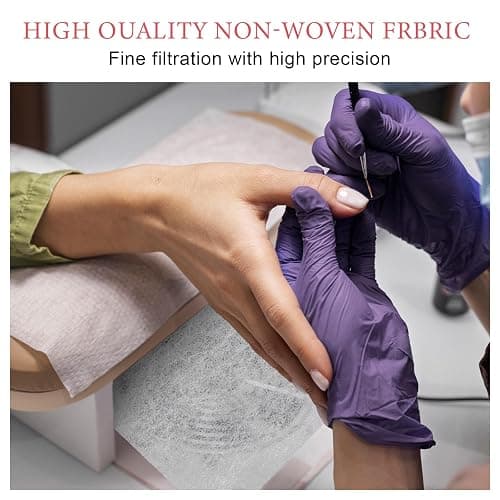 Grevosea 200 Sheets Nail Dust Collector Filter Paper Disposable Nail Dust Filters for Most of Nail Dust Collector Machine Nail Vacuum Dust Collector Nail Tech for Nail Salon Spa Home(White) thumbnail 3