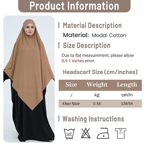 khalat Muslim Stretch Hijab Solid Color Full Cover Hijab for Women V-shaped Fashion Daily Prayer Hijab thumbnail 6