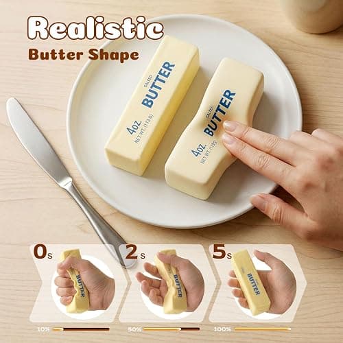 Zrpot Butter Squishy, Slow Rising Squishy, Stress Relief & Sensory Toys Squeeze Toy Soft Butter Squishy Toy Creative Gift for Office Desk & Classroom (1) thumbnail 4