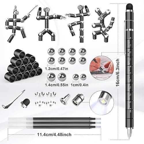 Dusor Gifts for Men Fidget Pen, Easter Basket Stuffers for Teens Multifunction Pen, Anniversary Birthday Easter Gift for Men Dad Him Husband Boyfriend, Easter Basket Cool Stuff Gadgets for Son Teens thumbnail 3
