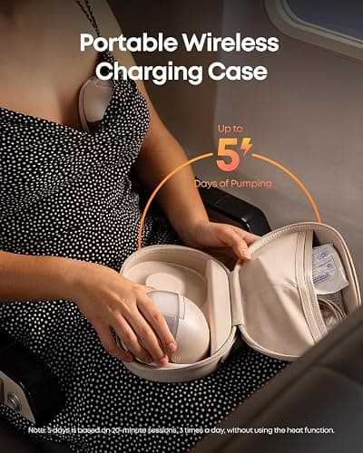 eufy Breast Pump S1 Pro, Heated Wearable Breast Pump, Electric and Hands-Free with Heating Technology, Portable Charging Case, App-Controlled Smart Rhythm, Hospital-Grade Suction, Ultra-Quiet thumbnail 4
