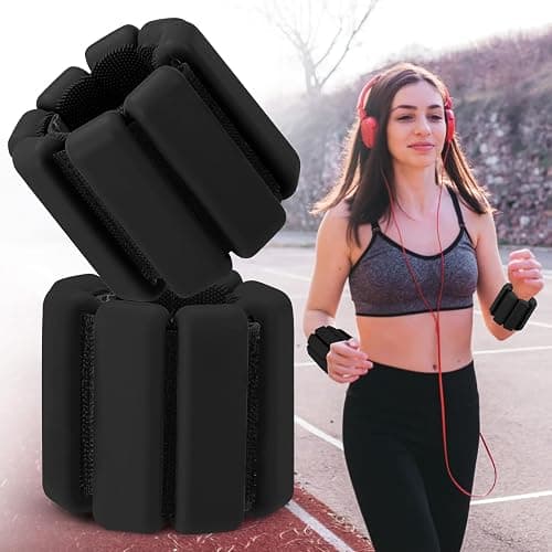 Wrist and Ankle Weights, Adjustable Wearable Weights - Total 2 lbs (1 lb each), Comfortable Weights Ankle Wrist Weights for Yoga Dance Volleyball - Image 1
