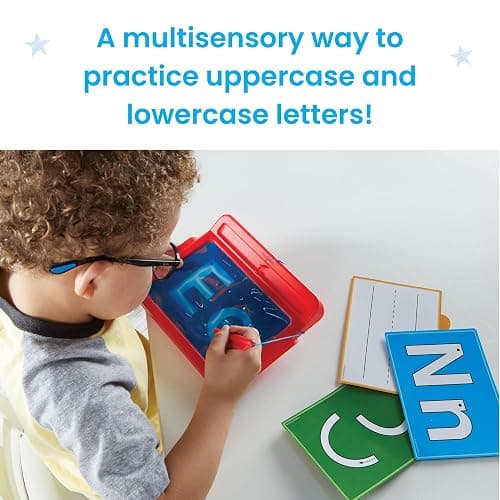 hand2mind Letter Tracing Sensory Pad, Fine Motor Activities, Ages 3+ | Handwriting Practice Kids, Letter Tracing Board, Toddler Writing Practice, Montessori Alphabet Toys, Preschool Learning Toys thumbnail 3