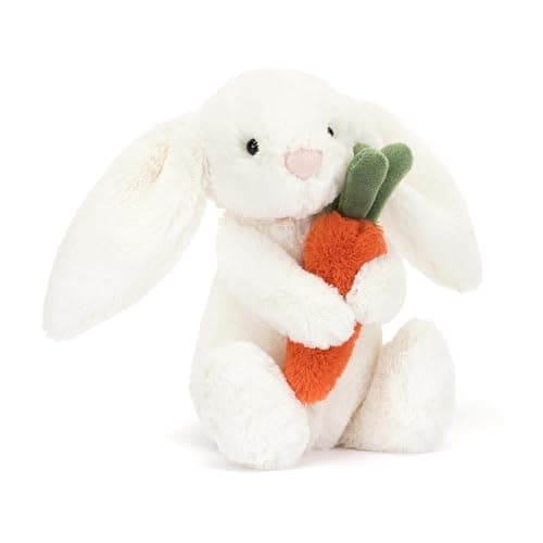 Jellycat Bashful Carrot Bunny Stuffed Animal, Small 7 inches - Rabbit & Bunny Plush Toy - Classic Children's Gift - Carrot - Image 1