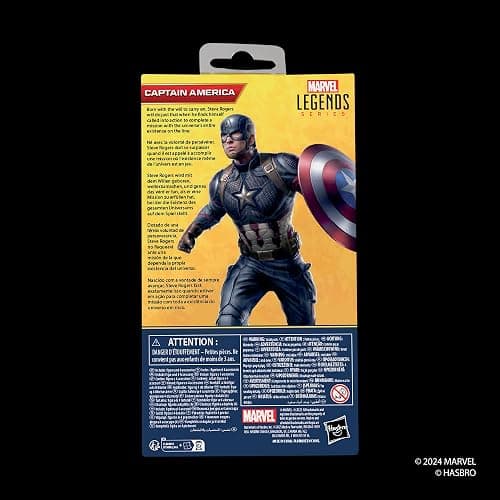 AVENGERS Marvel Legends Series Captain America, Endgame Collectible 6 Inch Action Figure thumbnail 11