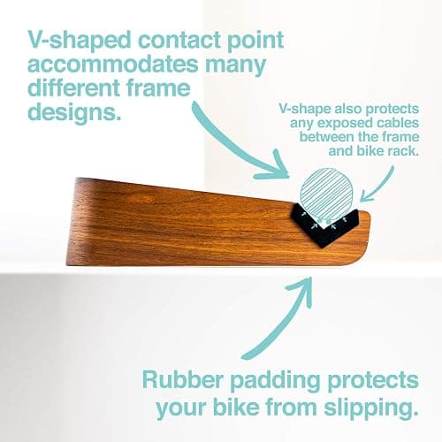 WOKK Wooden Bike Wall Mount - Horizontal Bicycle Wall mount for Home or Garage, Wall Bike Rack for apartment, Your Elegant Indoor Bike Storage thumbnail 6
