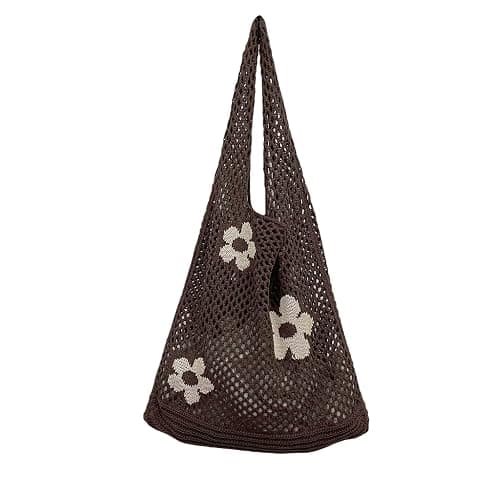 Hobo Tote Bag for Women - Contrast Color, Large Capacity, Knitted, Trendy - Image 1