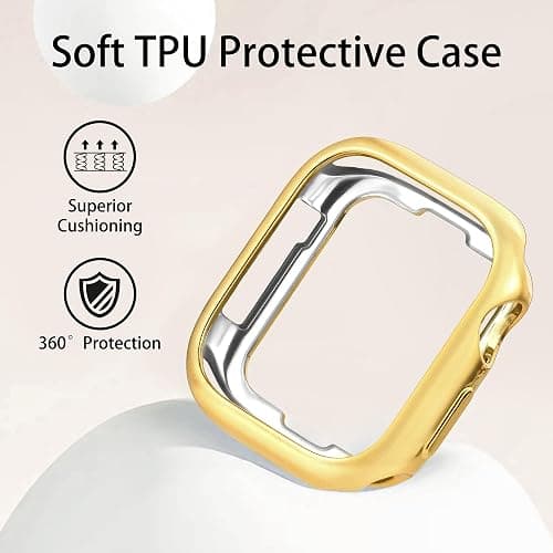 Anaiboho Gold Apple Watch Bands for women men Double Chain iWatch Bands for 44mm 42mm 45mm, Compatible with Apple Watch SE Series 9 8 7 6 5 4 3 2 1(With Case) thumbnail 2