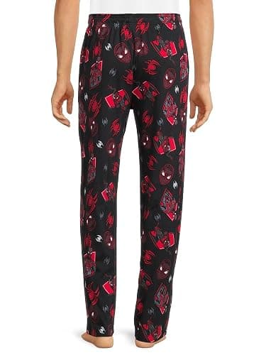 Marvel Spider-Man Men's Miles Morales Mask Allover Print Adult Sleep Bottoms Pajama Pants thumbnail 2