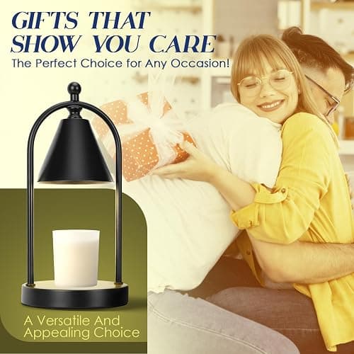 Soilsiu Candle Warmer Lamp with Timer, Electric Black Candle Warming Light for Bedroom, Dimmable Wax Melts Warmer for Home Decor Beside Lamp Gifts for Women (2 Bulbs Included) thumbnail 8