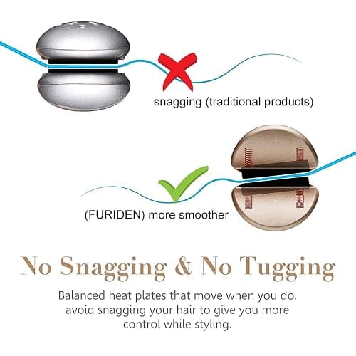 FURIDEN Professional Salon Quality Hair Straightener, Hair Straightener and Curler 2 in 1, Flat Iron Curling Iron in One, Fast Results | Long Lasting thumbnail 4