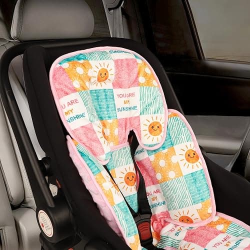 GFU Baby Car Seat Head & Body Support, Infant Carseat Insert, Soft Baby Car Seat Insert Cushion for Strollers, Bouncers, Swing, Sunshine thumbnail 6