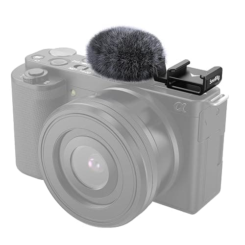 SmallRig Cold Shoe Adapter with Wind Muff Windshield for Sony ZV-1F / ZV-E10 / ZV-1 / ZV-E1 / ZV-1 II, Wind Furry for Light Microphone Attachment - 3526 - Image 1