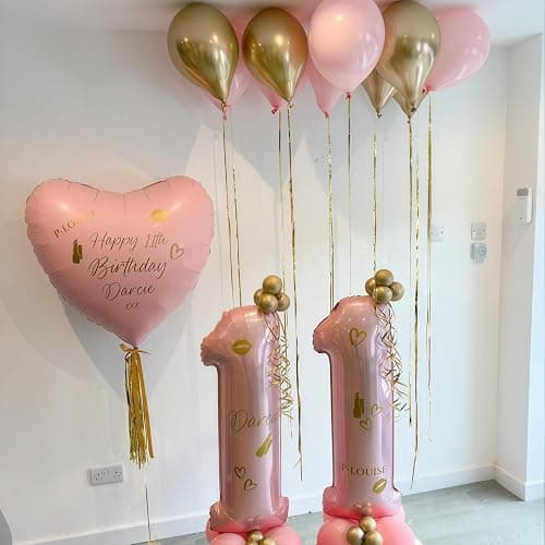 Light Pink 12th Birthday Balloon for Girls, 40'' Mylar Self Inflating Number 12 Balloon, Big Foil 1 & 2 Helium Pastel Pink Balloon for Women 21st Birthday Party Decoration Anniversary Decor Supplies thumbnail 4