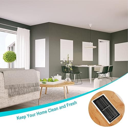 Magnetic Vent Covers for Home Floor 4Pack, Upgrated 4x10 Inch Strong Magnet PVC Floor Register Cover, Air Vent Screen Trap for Wall Ceiling Floor, AC Vent Mesh Screen Debris Hair Filters thumbnail 7