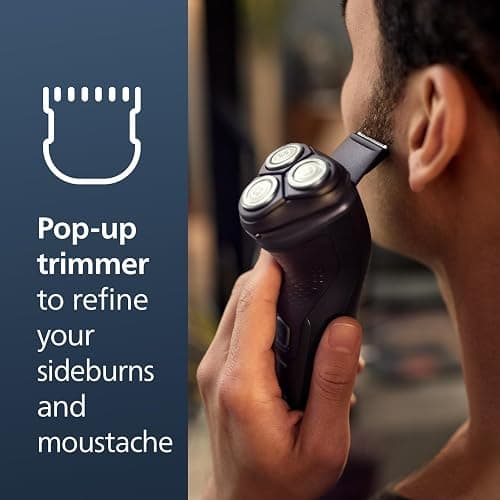 Philips Norelco Shaver 2400 Series, Wet and Dry Electric Shaver, Pop-up Trimmer, P-Cap, Deep Black, Model X3001/90 thumbnail 8