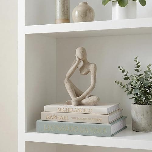 Fveuc Linen Faux Book Box Set of 3, Decorative Books for Shelves, Fake Books for Decoration with Secret Compartment, Modern Aesthetic Table Decor, Linen Covered Hollow Book Box (Greyish-Beige-White) thumbnail 6