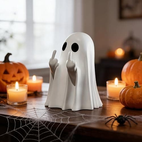 Chgfs Halloween Ghost Figurine-Spooky & Cute Ghost Statue for Home, Desk, Party Decor | FunnyGhost Halloween Decor Indoor - Image 1
