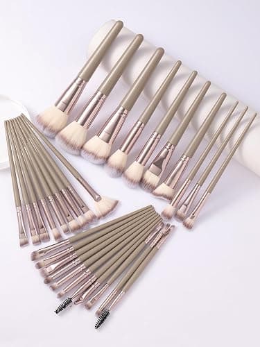 Makeup Brush Set 30 pcs Professional Powder Brush Concealers Eye shadows Blush Eyeliner Eyebrow Contour Eye blending Brushes(Champagne） thumbnail 2