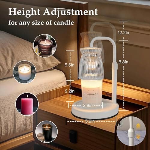 Shering Candle Warmer Lamp with Timer Dimmable, Gift Box, Gifts for Her, Birthday Gifts for Women, House Warming Gift New Home Decor, Wax Melt Warmer for Scented Jar Candles thumbnail 2