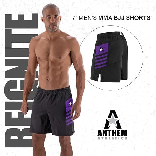 MMA Shorts for Men & Women - BJJ, No-Gi Jiu Jitsu, Grappling Sports - 5" 7" 9" thumbnail 2