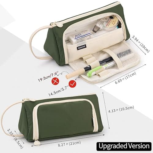 EASTHILL Big Capacity Pencil Case Pouch Pen Case Simple Stationery Bag School College Office Organizer for Teens Girls Adults Student thumbnail 3