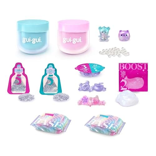 Gui Gui Scented Shimmer Deluxe Duo Pack with 2 Iridescent Slimes, 5 Step DIY Process to Customize Your Ultimate Slime Glow-Up, Resealable and Reusable Container, ASMR Experience thumbnail 9