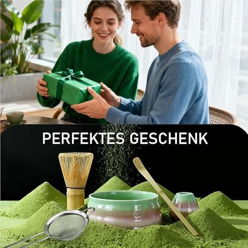 5-teiliges Matcha-Set,Matcha-Tee-Set, Matcha-Besen-Set – Perfekt für Einsteiger. Stylisches Matcha-Set mit Matcha-Besen, Matcha-Filtersieb und Matcha-Schale. Neue Farbgestaltung 2025. thumbnail 8