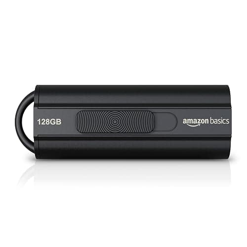 Amazon Basics 128 GB Ultra Fast USB 3.1 Flash Drive, Black - Image 1
