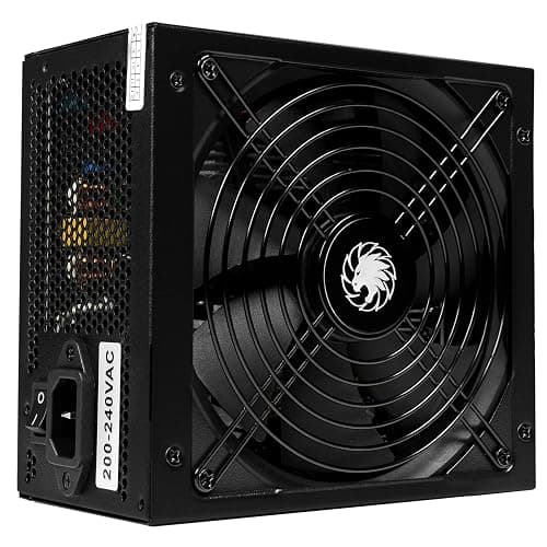 GameMax 800W Rampage Power Supply, Non-Modular, APFC, Japanese Tk Main Capacitor, 80 Plus Bronze, 88% Efficiency, 14cm Cooling Fan, Real Power Gaming | Black thumbnail 9