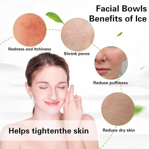EBIGIC Face Bowl for Ice with Built-in IceTray,Collapsible Silicone Face Ice Bowl – Cold Plunge Therapy for Skin Tightening & Facial Treatment– Portable Spa Tool for Home & Travel（Purple) thumbnail 3
