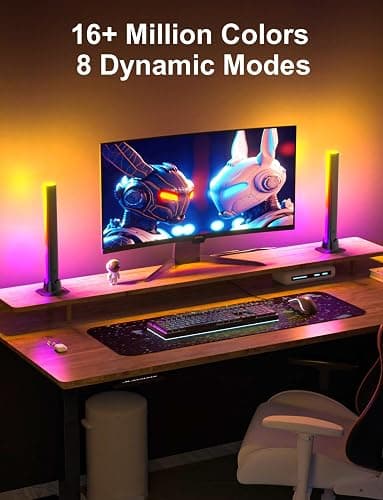 Eastfine RGB Light Bar, LED Light Bar for Room, APP Remote Control USB Powered Ambient Lighting, Color Changing TV Backlight for Monitor PC Desk Party Room thumbnail 5