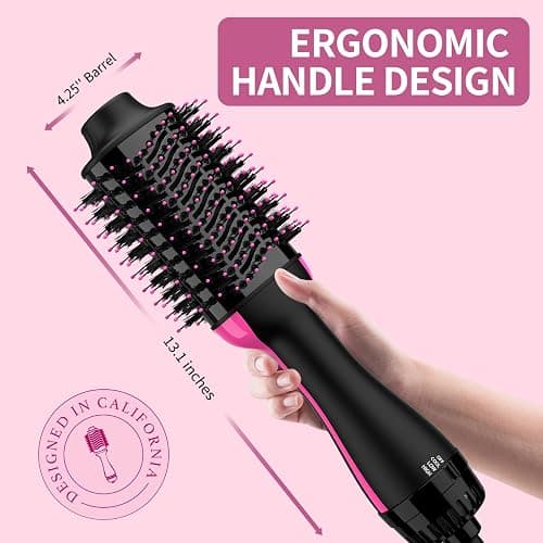 Hair Dryer Brush Blow Dryer in One, Upgraded 4 in 1 Hair Dryer and Styler Volumizer with Negative Ion Anti-frizz Ceramic Titanium Barrel Hot Air Hair Straightener Brush thumbnail 5