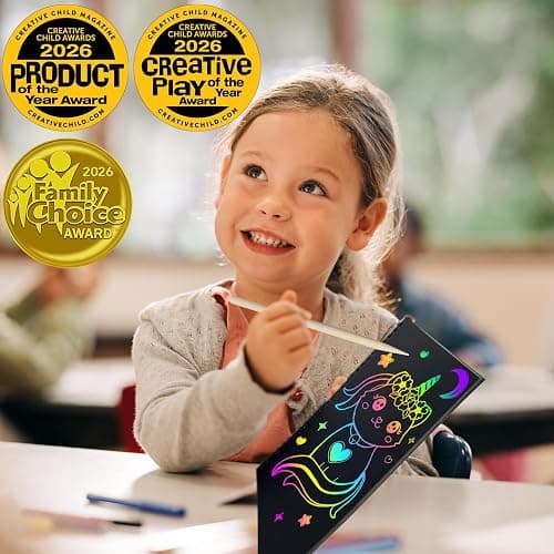 ZMLM Scratch Paper Art-Crafts Gift: 2 Pack Rainbow Notebooks Supplies Toys Easter Basket Stuffers for 3 4 5 6 7 8 9 10 Years Old Girls and Boys Kids Valentine's Day Birthday Party Travel Games (Pink) thumbnail 3