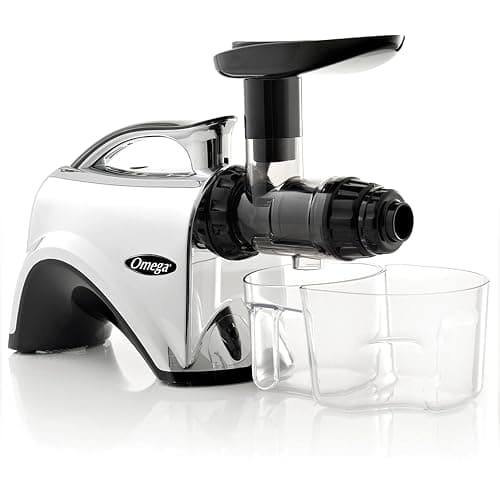 Omega Juicer Premium Vegetable and Fruit Juice Extractor and Nutrition System Makes Nut Milks Baby Food and Sorbets, Adjustable Pressure Settings 80-RPM Slow Masticating Juicer, 150-Watts, Silver thumbnail 9