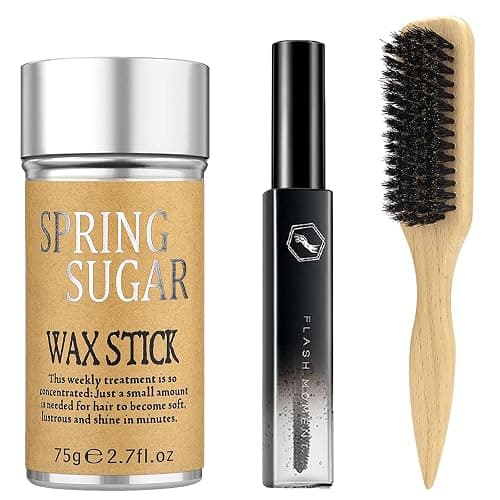 Hair Wax Stick Set for Flyaways Slick Back – Includes Wax Stick for Hair, Slick Back Hair Brush, Hair Finishing Stick – Hair Styling Products for Women, Taming Frizz & Creating Sleek Styles - Image 1