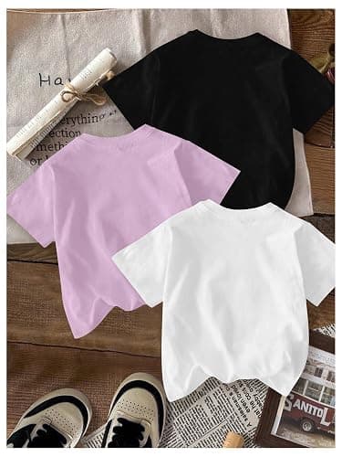 RoseSeek Girl's Graphic Tees Crewneck Summer T Shirt Tops Cute Clothes | Short Sleeve, Regular Fit, Casual, Summer Tops for Girls 10-12/14-16, Tween Girl Clothes thumbnail 2