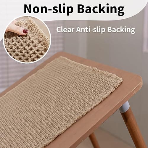 GRLYUH Waffle Bath Mat - Boho Bathroom Rugs Non Slip Washable, Super Absorbent & Quick Dry, Small Bath Mats Farmhouse Bathroom Decor, 18'' x 30'', Khaki thumbnail 5